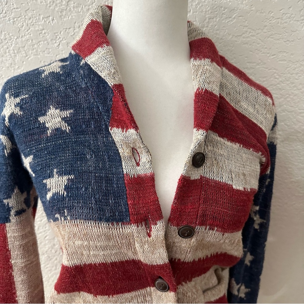 Ralph Lauren Denim & Supply American Flag Sweater Cardigan size xs - Picture 6 of 13